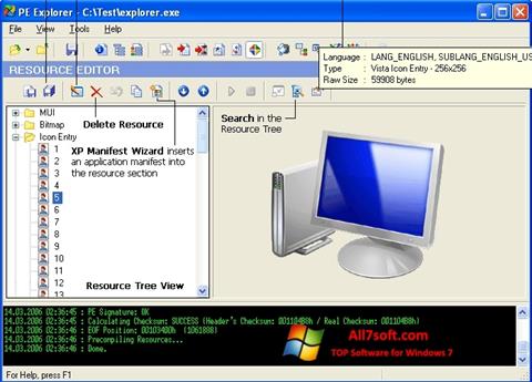 Screenshot PE Explorer for Windows 7
