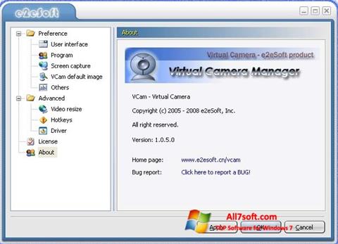 Screenshot VCam for Windows 7