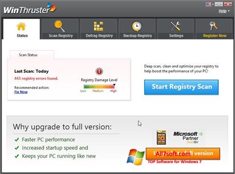 Screenshot WinThruster for Windows 7