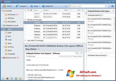 Screenshot FoxMail for Windows 7