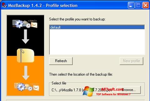 Screenshot MozBackup for Windows 7