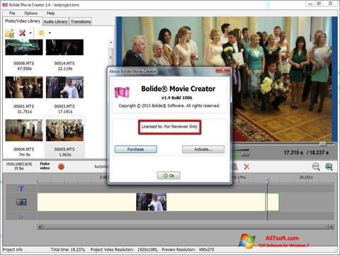 Screenshot Bolide Movie Creator for Windows 7