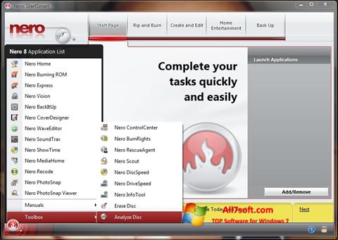 Screenshot Nero StartSmart for Windows 7