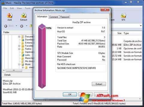 Screenshot HaoZip for Windows 7