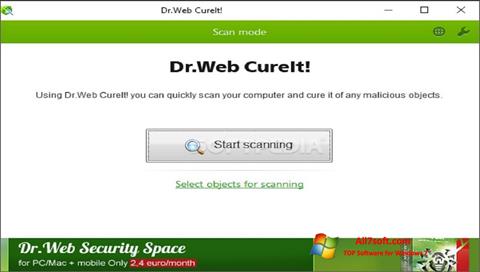 Screenshot Dr.Web CureIt for Windows 7