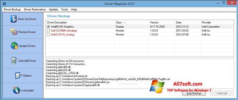 Screenshot Driver Magician for Windows 7