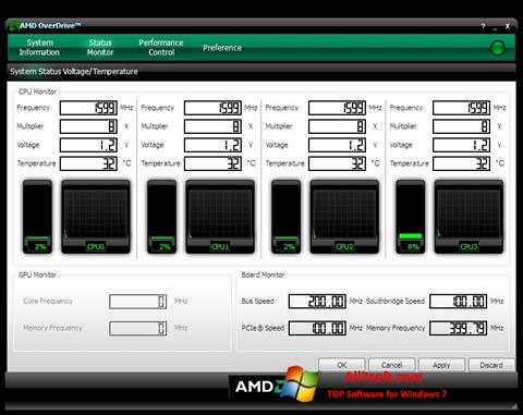 Screenshot AMD Overdrive for Windows 7