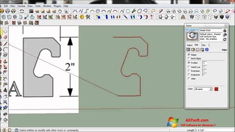 Screenshot SketchUp for Windows 7