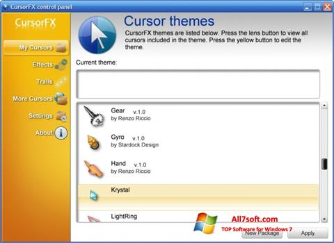 Screenshot CursorFX for Windows 7