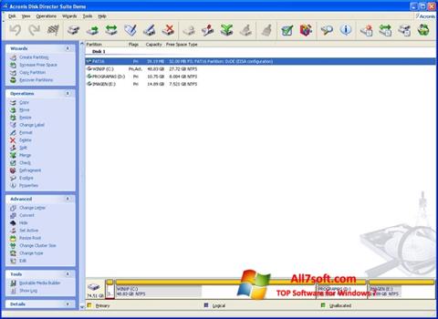Screenshot Acronis Partition Magic for Windows 7