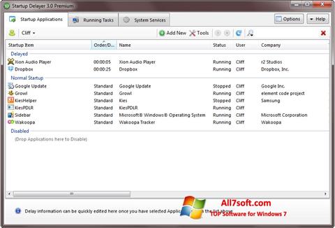 Screenshot Startup Delayer for Windows 7