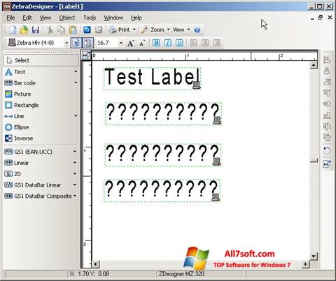 Screenshot Zebra Designer for Windows 7