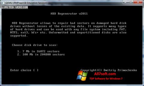 Screenshot HDD Regenerator for Windows 7