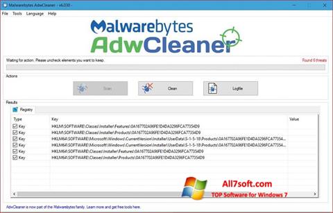 Screenshot AdwCleaner for Windows 7