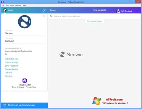 Screenshot Yahoo! Messenger for Windows 7