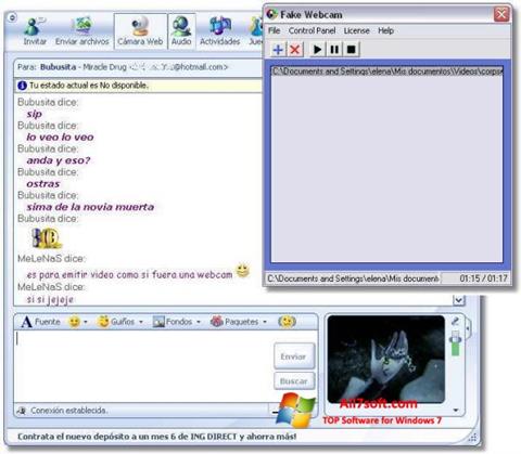 Screenshot Fake Webcam for Windows 7