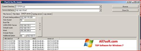 Screenshot Tftpd32 for Windows 7
