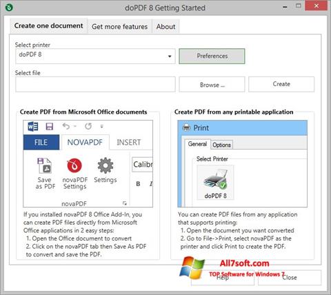 Screenshot doPDF for Windows 7