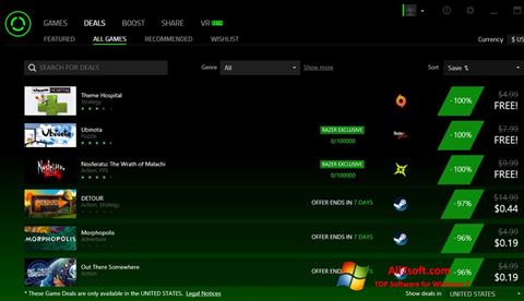 Screenshot Razer Cortex for Windows 7